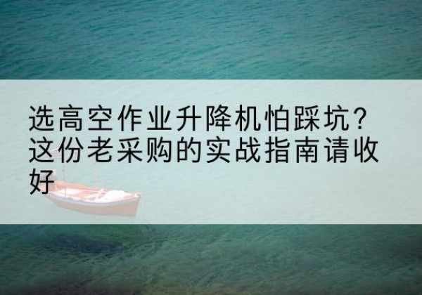 罗城高空作业升降机厂家推荐-选高空作业升降机怕踩坑？这份老采购的实战指南请收好